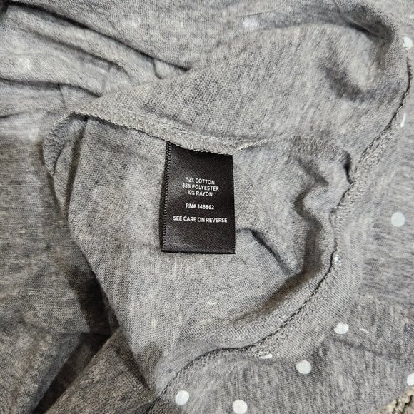 Torrid Classic Crew Tee Triblend Jersey Grey White Polka Dot Plus Size 5X - Picture 7 of 7